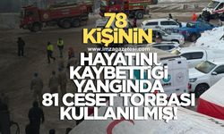 78 kişinin hayatını kaybettiği Kartalkaya Kayak Merkezi'nde 81 ceset torbası kullanılmış