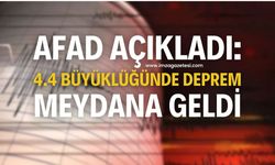AFAD açıkladı: 4.4 büyüklüğünde deprem meydana geldi!