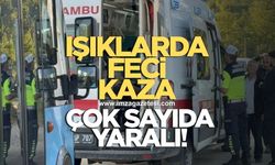 Düzce-Zonguldak yolunda halk otobüsüyle otomobil çarpıştı! Yaralılar var