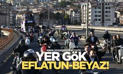 Ereğli'de şampiyonluk turu! Yer gök Eflatun-Beyaz