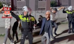 Trafik polisi halay çekti, renkli görüntüler çıktı...