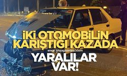 İki otomobilin karıştığı kazada yaralılar var