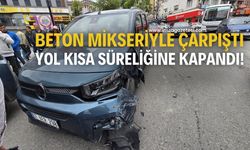 Merkezde Kaza: Beton Mikseriyle Çarpıştı!