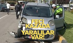 Kavşakta feci kaza! Yaralılar var