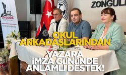 Okul arkadaşlarından yazar Ural’ın söyleşi ve imza gününe anlamlı destek!