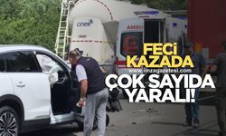 Tır ve otomobilin karıştığı kazada yaralılar var
