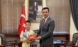 Kilimli’nin gururu Ege Çakır, Kaymakam Özdemir’i ziyaret etti...