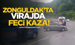 Zonguldak’ta virajda feci kaza!