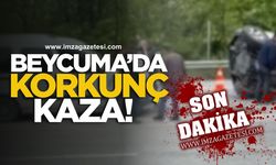 Beycuma'da korkunç kaza!
