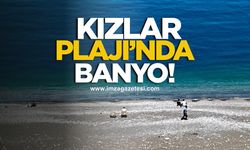 Kızlar Plajı’nda banyo!