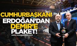 Cumhurbaşkanı Erdoğan’dan ZTSO Başkanı Metin Demir’e Onur Plaketi!