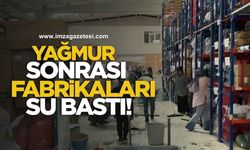 Yağmur sonrası OSB'deki fabrikaları su bastı!