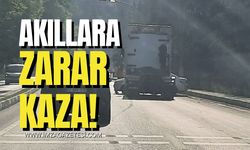 Zonguldak'ta akıllara zarar kaza! Görenler şaştı kaldı!