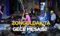ZONGULDAK’TA GECE GÜNDÜZ ALTYAPI MESAİSİ: CUMHURİYET CADDESİ’NDE ŞEBEKE YENİLENİYOR