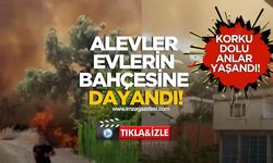 Korku Dolu Anlar yaşandı! Alevler Evlerin Bahçesine Dayandı!