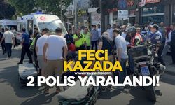 Feci kazada 2 polis yaralandı