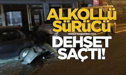 Gece yarısı olay! Alkollü sürücü kaza yaptı