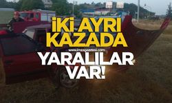 İki ayrı kazada yaralılar var