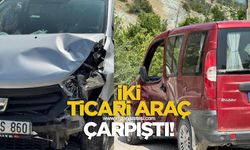 İki ticari araç çarpıştı 1 yaralı