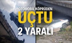 Otomobil köprüden uçtu: 2 yaralı