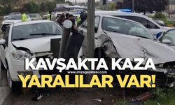 Kavşakta kaza! Yaralılar var