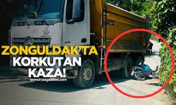 Yol Çalışmasında Kaza! Motosiklet Kamyona Çarptı, Sürücü Yaralandı...