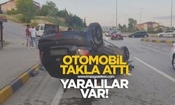 Otomobil takla attı! Yaralılar var