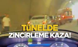 Tünellerde zincirleme kaza