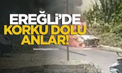 Ereğli’de korku dolu anlar! Alevler içinde kaldı…