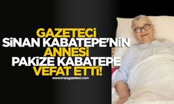 Ereğli Basın Camiasının Acı Kaybı! Gazeteci Sinan Kabatepe'nin Annesi Vefat Etti