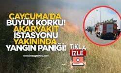 Çaycuma'da Büyük Korku! Akaryakıt İstasyonu Yakınında Yangın Paniği!