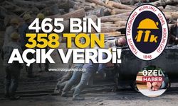 TTK 465 bin 358 ton açık verdi!
