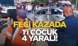Zonguldak'ta feci kaza! 1'i çocuk 4 yaralı