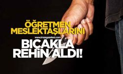 Zonguldak'ta şok olay! Öğretmen bıçakla meslektaşlarını rehin aldı