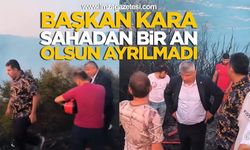Başkan Kara Sahadan Bir An Olsun Ayrılmadı