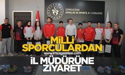 Milli Sporculardan Zonguldak Gençlik ve Spor İl Müdürü Halil Hacı'ya Ziyaret