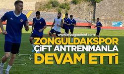 Zonguldakspor çift antrenmanla devam etti