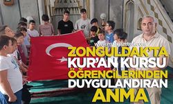 Kur’an Kursu Öğrencilerinden Duygulandıran Anma: Bayrak Açtılar, Şehitler İçin Dua Ettiler