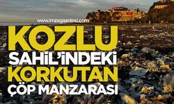 Kozlu Sahili'nde Korkutan Çöp Manzarası