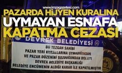 Pazarda hijyen uyarısı dinlemeyen esnafa kapatma cezası
