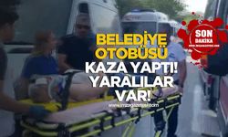 Belediye otobüsü kaza yaptı! Yaralılar var!