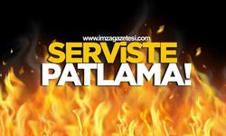 Büyük panik! Serviste patlama