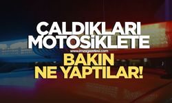 Çaldıkları motosiklete bakın ne yaptılar