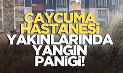 Çaycuma Devlet Hastanesi yakınlarında yangın paniği