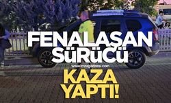 Direksiyon başında fenalaşan sürücü kaza yaptı