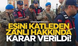Eşini uykusunda katleden zanlı hakkında karar verildi