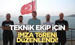 Kdz.Ereğli Belediyespor'da Gökmen Başoğlu ve ekibi için imza töreni düzenlendi