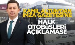 Kilimli Belediye Başkanı Kamil Altun’dan İmza Gazetesi'ne Halk Otobüsü açıklaması!