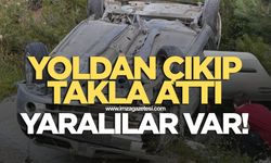 Kontrolden çıkan otomobil takla attı! Yaralılar var