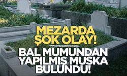 Mezarda şok olay! Bal mumundan yapılmış muska bulundu
